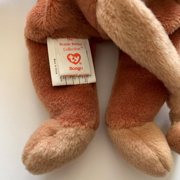 TY Beanie Babies "Bongo the Monkey" - 1995 Original Retired w/ Tags - Style 4067 - Picture 4 of 8
